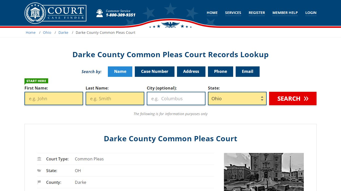 Darke County Common Pleas Court Records Lookup