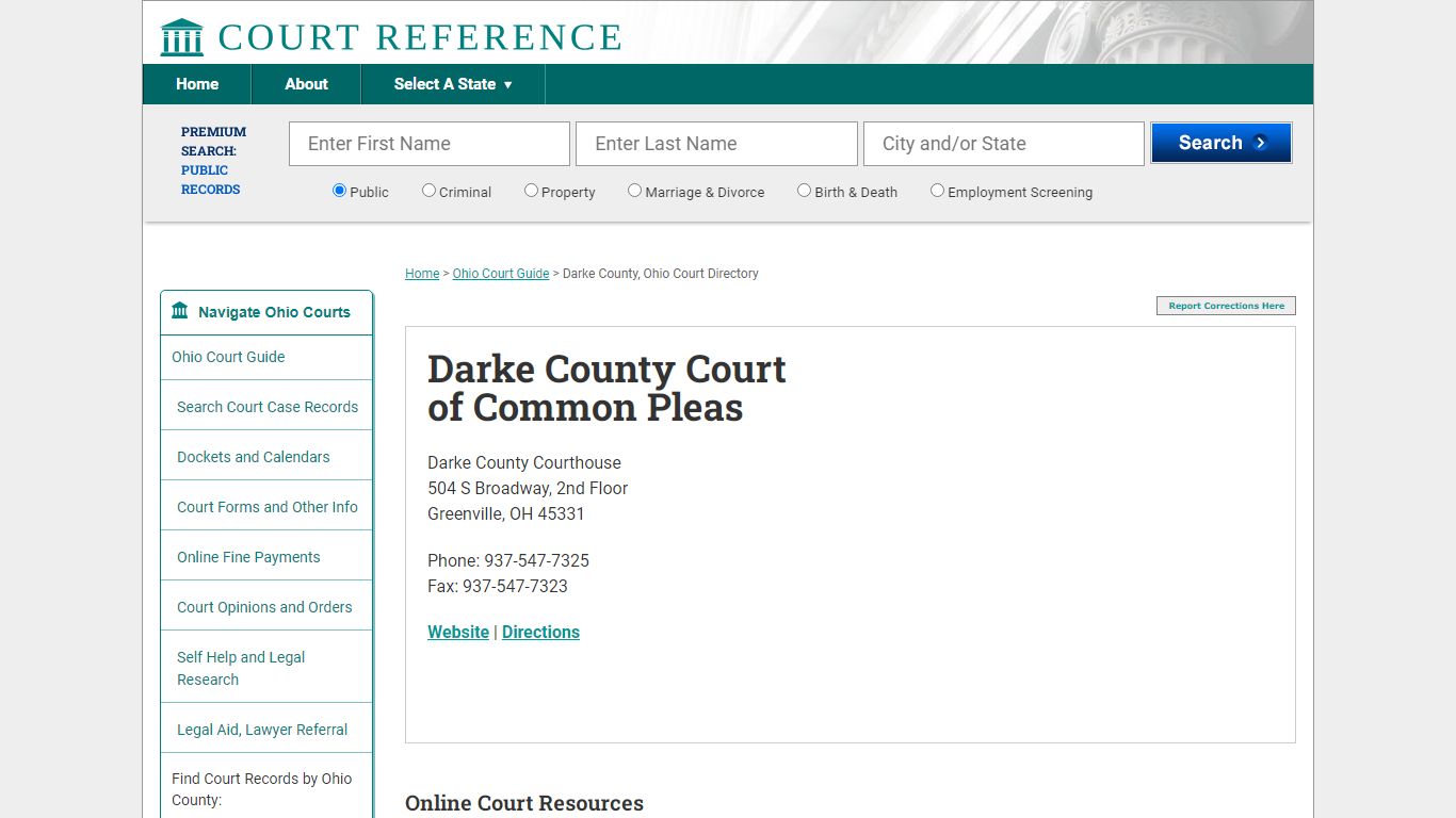 Darke County Court of Common Pleas